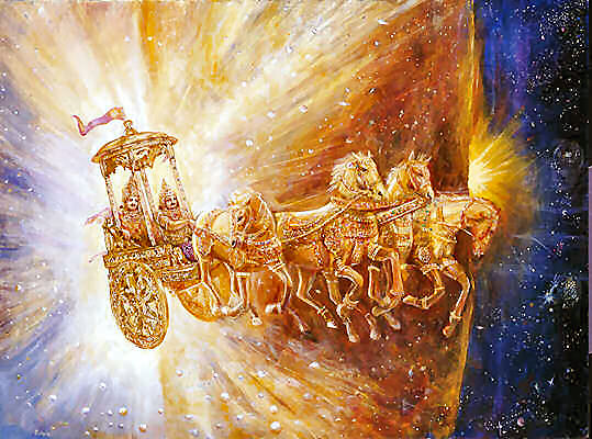 Hindu deity Surya in his Sun chariot